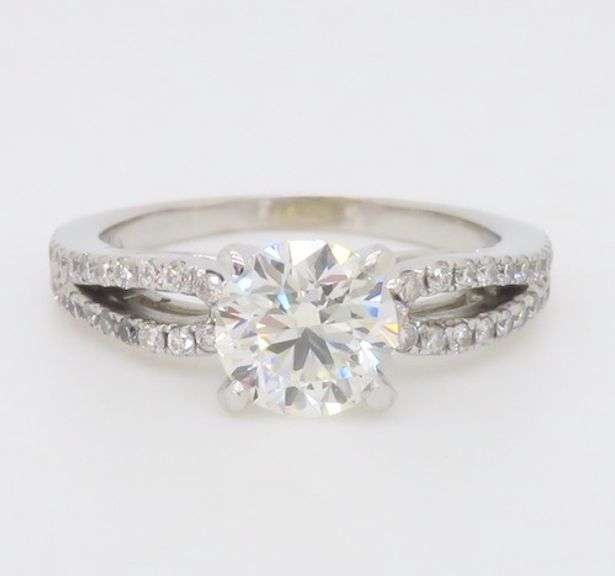GIA Certified 1.29CTW Excellent Cut Diamond Engagement Ring