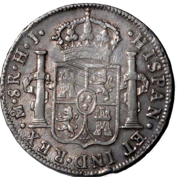 Sharper 1810  IH  Mexico Silver 8 Reales. Mexico City Mint