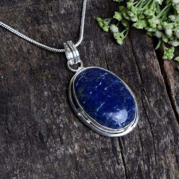 Natural 26 Ct Blue Lapis Lazuli Pendant