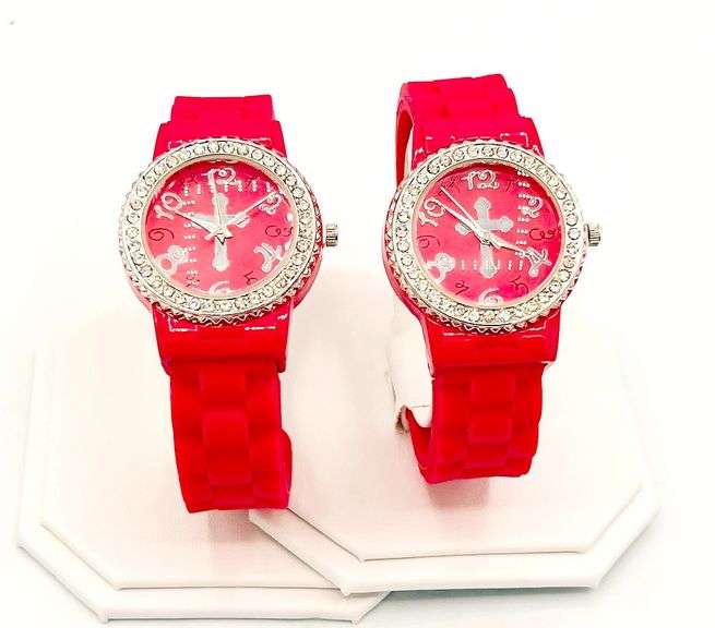 GROUP OF 2x MATCHING PINK WATCHES- BRAND NEW!