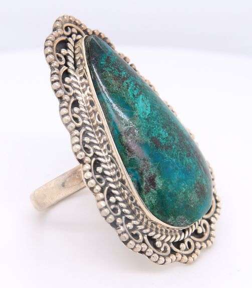 Oval Turqoise 925 Sterling Silver Ring