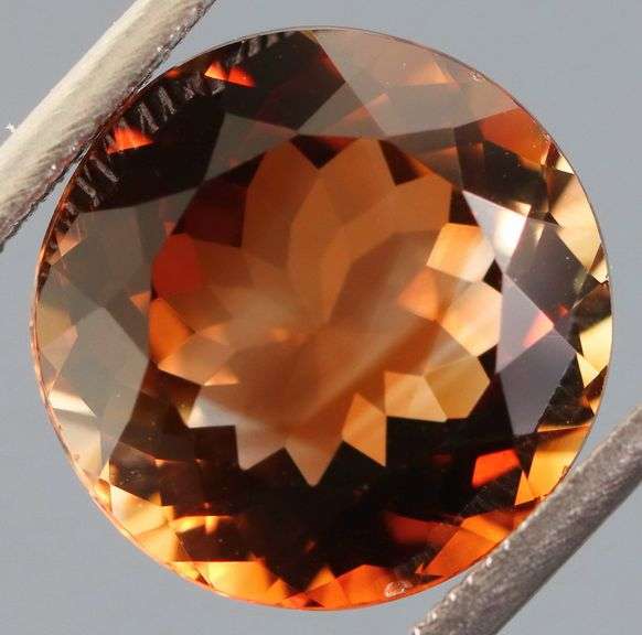 Premium 6.31ct calico colored Imperial Topaz solitaire