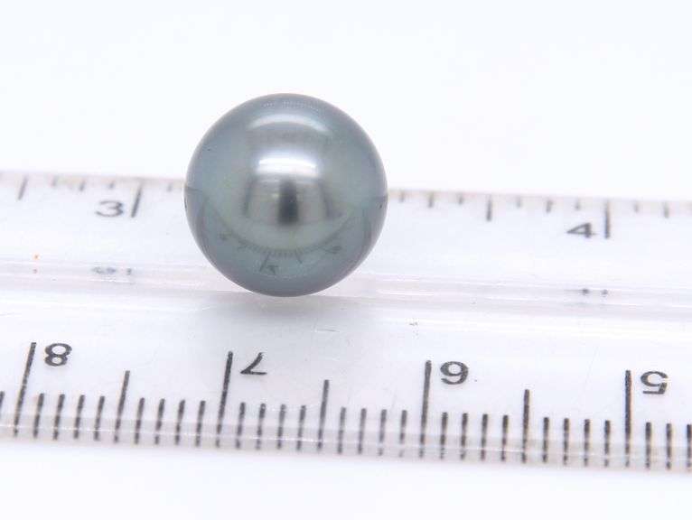 Pleasing White Gold 10.5mm Tahitian Pearl Stud Earrings