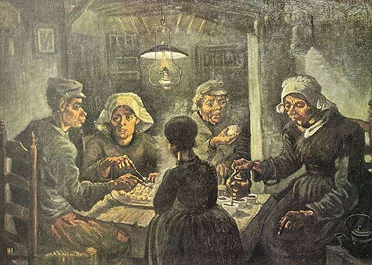 Rare Vintage Vincent Van Gogh, The Potato Eaters