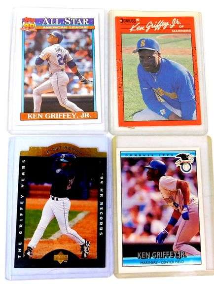 4 Ken Griffey, Jr. Baseball Cards