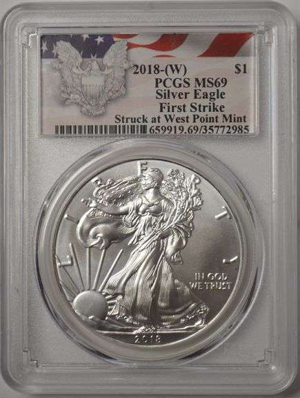 2018-(W) American Silver Eagle PCGS MS69 FirstStrike