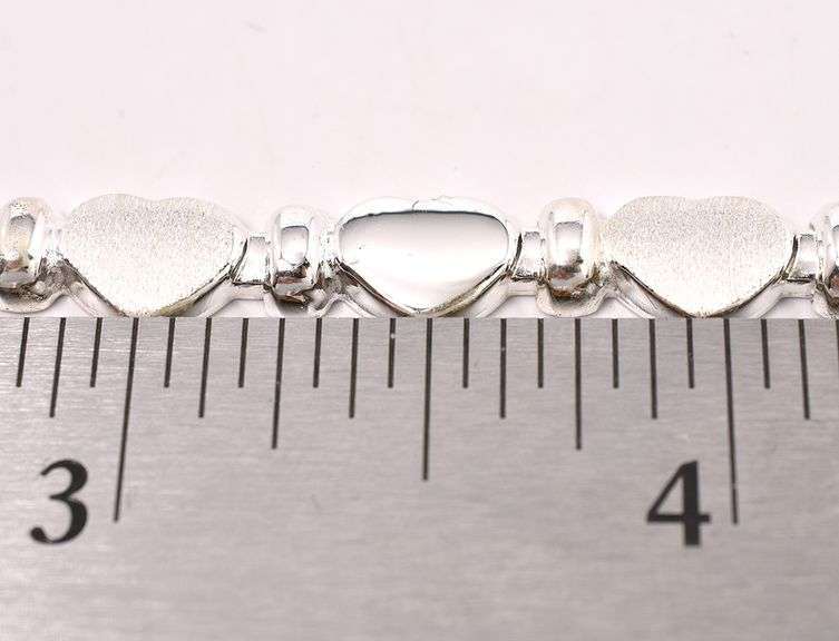 Heart Bracelet In Sterling Silver