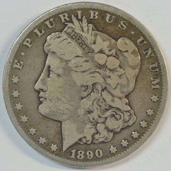 Key date 1890-CC Morgan Silver Dollar. Very sharp circ