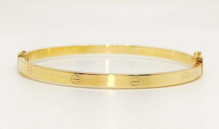 14KT YELLOW GOLD BANGLE BRACELET