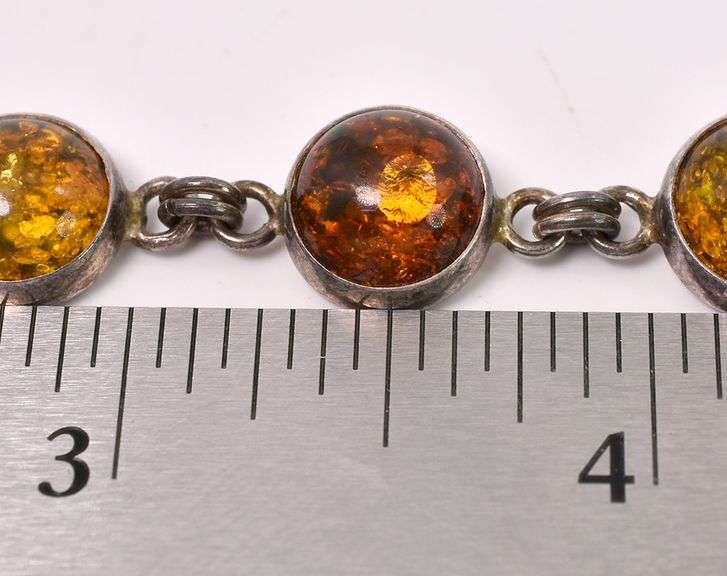 Amber Gem Bracelet In Sterling Silver