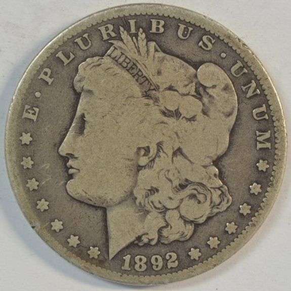Scarce collectible 1892-CC Morgan Silver Dollar