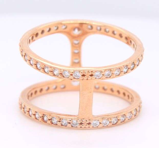 925 Sterling Silver Cubic Zirconia Wide Band