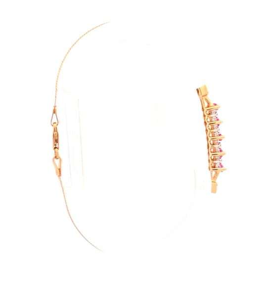 14K Yellow Gold Marquise Diamond Accent Vintage Statement Bracelet