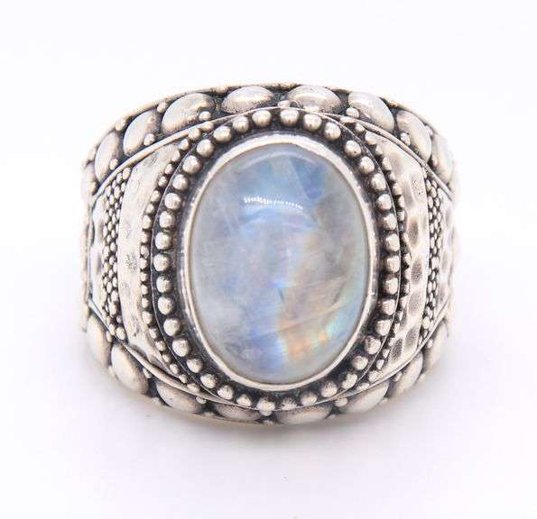 Vintage 925 Sterling Silver Moonstone Ring