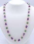 Mulit Color Jade Beaded Long Necklace