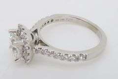 Stunning Princess Cut Halo Diamond Engagement Ring