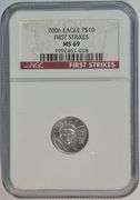 Near Flawless 2006 $10 pure Platinum Eagle. NGC MS69 First Strikes
