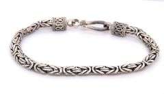925 Sterling Silver Byzantine Bracelet