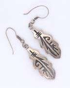 Vintage 925 Sterling Silver Native American Dangle Earrings