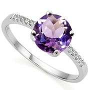 1.46 CT AMETHYST STERLING SILVER RING