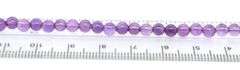 Amethyst Bead Anklet with Yellow Gold