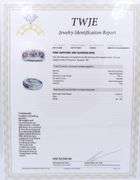 Divine 18kt White Gold Pink Sapphire and Diamond Three Stone Band