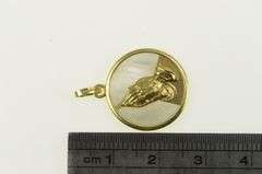 14K Yellow Gold Mother of Pearl Prayer Hands Faith Charm/Pendant