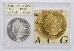 A3-65c 1881-S Morgan Silver Dollar - Accugrade Graded