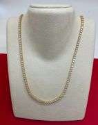 CERTIFIED 21.0+ CARAT DIAMOND TENNIS NECKLACE IN 14KT SOLID YELLOW GOLD