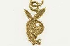 14K Yellow Gold Playboy Bunny Logo Novelty Vintage Charm/Pendant