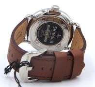 Shinola The Runwell 47mm Quartz Black Dial on Brown Strap Watch