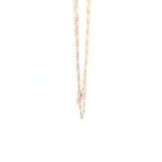 14K Yellow Gold 1.3mm Figaro Link Vintage Fancy Chain Necklace