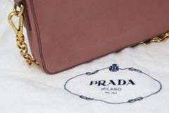 Preowned Authentic Designer Prada Saffiano Clutch Bag