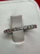 CERTIFIED 14K WHITE GOLD AND DIAMOND ETERNITY RING
