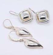 Sterling Silver Earring Two Pair Of Earrings