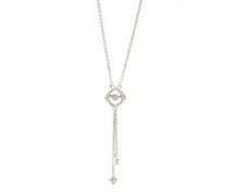 Diamond Accent Floating Dangle Necklace in Sterling Silver