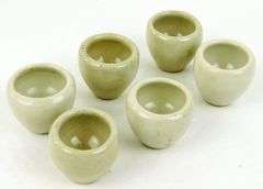 6 Vintage French Escargot Pottery Cups