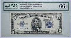 $5 1934 B PMG 66 EPQ Silver Certificate