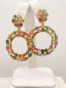 FANCY 24.00 CARAT TOURMALINE AND DIAMOND CHANDELIER EARRINGS