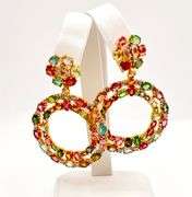FANCY 24.00 CARAT TOURMALINE AND DIAMOND CHANDELIER EARRINGS