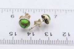Lot of Vintage 925 Sterling Silver Green Mojave Turquoise Necklace, Dangle Earrings and Stud Earrings