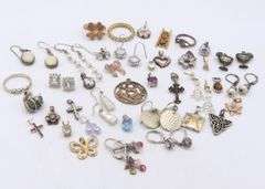 Group Lot of Vintage 925 Sterling Silver Jewelry