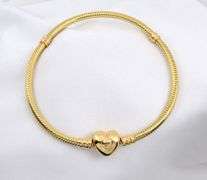 In demand 14k Cable Heart Clasp Bracelet