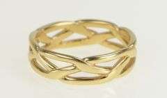 14K Yellow Gold James Avery Wavy 5.5mm Braid Plait Band Ring