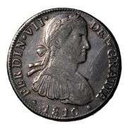 Sharper 1810  IH  Mexico Silver 8 Reales. Mexico City Mint