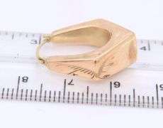 Beautiful Yellow Gold Triangle Hoop Earrings
