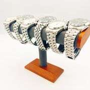 GROUP LOT OF 6x BRAND NEW MEN'S DAY DATE WATCHES- SS AND WATERPROOF