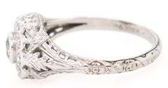 Vintage 0.75ctw Top Light Brown and White Diamond Frame Heirloom Ring in 18K