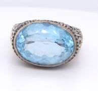 Group Lot of 3 Vintage 925 Sterling Silver Gemstone Rings