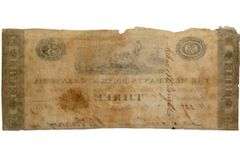 Scarce Known $3 1815 Virginia Merchants Bank Note